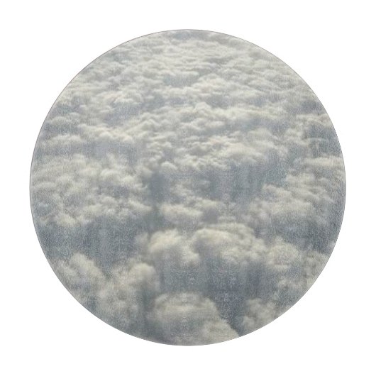 真っ白なフワフワの雲 カッティングボード (正面)