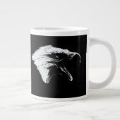 真っ白に叫ぶハゲワシ ジャンボコーヒーマグカップ