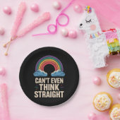 真っ直ぐな考えLGBTQゲイプライド・アリー ペーパープレート (パーティー)