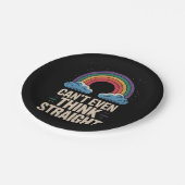 真っ直ぐな考えLGBTQゲイプライド・アリー ペーパープレート (アングル)