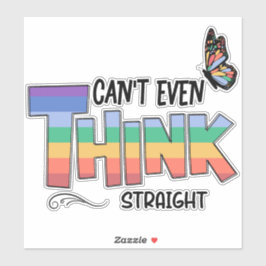 真っ直ぐ考えない シール