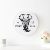 真っ直ぐ行って、成功を収める ラージ壁時計 (ホーム)