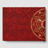 真っ赤と金色のランチェラスタイルのメキシカンキンセアニェラ ゲストブック (裏面)