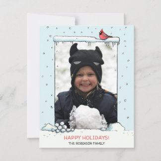 真っ赤なカーディナルクリスマスカード、カーディナルホリデーカード シーズンカード