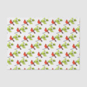 真っ赤なカーディナル鳥 薄葉紙 (正面)