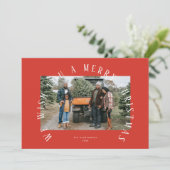 真っ赤なカーブのクリスマスフォト シーズンカード (スタンド正面)