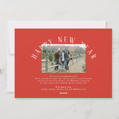 真っ赤なカーブのクリスマスフォト シーズンカード (裏面)