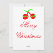 真っ赤なクリスマスの鐘 メリークリスマス 名前と日付を記入してください シーズンカード (裏面)