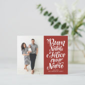 真っ赤なクリスマス カリグラフィー写真 シーズンポストカード (スタンド正面)