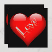 真っ赤なハートが印象的なパリジェンヌの愛のウェディング (正面/裏面)