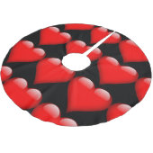 真っ赤なハートのトレンディなラブウェディング ブラッシュドポリエステルツリースカート (アングル)