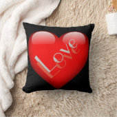 真っ赤なハート　愛の詰まったパリジェンヌのウェディング クッション (ブランケット)