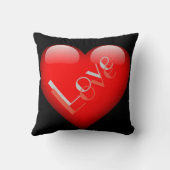 真っ赤なハート　愛の詰まったパリジェンヌのウェディング クッション (裏面)