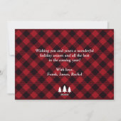 真っ赤なバフアローチェックの明るい写真 シーズンカード (裏面)