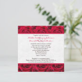 真っ赤なバラのウェディング招待状 招待状 (スタンド正面)