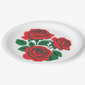 真っ赤なバラの花束 フォーマルウェディング ペーパープレート (アングル)