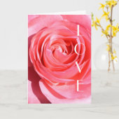 真っ赤なバラ カード (黄色い花)