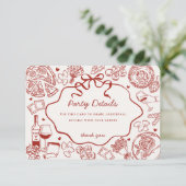 真っ赤なパスタ ホーリー カノーリ イタリアン バースデー 詳細 エンクロージャーカード (スタンド正面)