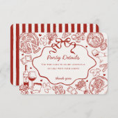 真っ赤なパスタ ホーリー カノーリ イタリアン バースデー 詳細 エンクロージャーカード (正面/裏面)