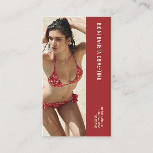 真っ赤なビキニのバリスタがダブルコーヒーをくれた ロイヤリティカード (正面)