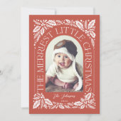 真っ赤なベリーが可愛らしいクリスマスアーチの写真 シーズンカード (正面)