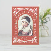 真っ赤なベリーが可愛らしいクリスマスアーチの写真 シーズンカード (スタンド正面)