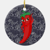 真っ赤なホットペッパーディーバのフィエスタ ブライダルシャワー セラミックオーナメント (裏面)