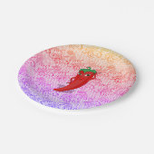 真っ赤なホットペッパーディーバのフィエスタ ブライダルシャワー ペーパープレート (アングル)