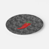 真っ赤なホットペッパーディーバのフィエスタ ブライダルシャワー ペーパープレート (アングル)