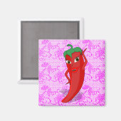 真っ赤なホットペッパー ディーバのフィエスタ ブライダルシャワー マグネット (正面/裏面)