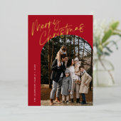 真っ赤なモダンスクリプトのメリクリアーチ2 フォト 箔シーズンカード (立ち正面)