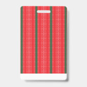 真っ赤なリンゴが白い表面に浮いている。 バッジ (裏面)