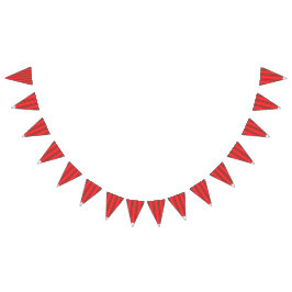 真っ赤なリンゴが白い表面に浮いている。 バンティングフラッグ