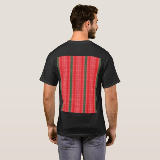 真っ赤なリンゴが白い表面に浮いている。 Tシャツ (裏面フル)