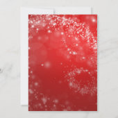 真っ赤な企業のクリスマスホリデーパーティー 招待状 (裏面)