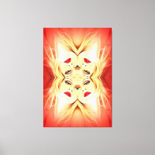 真っ赤な唇 キャンバスプリント (正面)