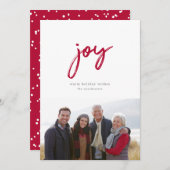 真っ赤な喜びのホリデー写真カード シーズンカード (正面/裏面)