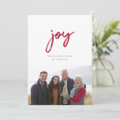 真っ赤な喜びのホリデー写真カード シーズンカード (スタンド正面)