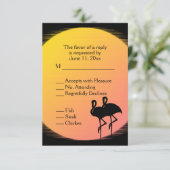 真っ赤な夕陽の結婚式 出欠カード (スタンド正面)