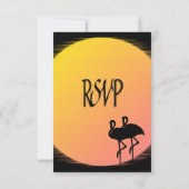 真っ赤な夕陽の結婚式 出欠カード (裏面)