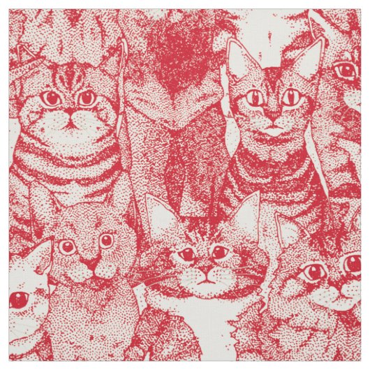 真っ赤な子猫 ファブリック (見本)