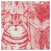 真っ赤な子猫 ファブリック (クローズアップ)