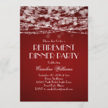 真っ赤な背景に白いストリングライトの還暦パーティー