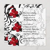 真っ赤な花 ゴシック スウィート16 バースデー インビテーション (正面/裏面)