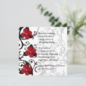 真っ赤な花 ゴシック スウィート16 バースデー インビテーション (スタンド正面)