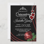 真っ赤な薔薇のキンセアニエラ・セレブレーション 招待状 (正面)