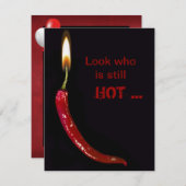 真っ赤な誕生日パーティー 招待状 (正面/裏面)