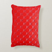 真っ赤な革の表皮。 アクセントクッション (裏面(縦))