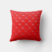 真っ赤な革の表皮。 クッション (裏面)