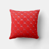 真っ赤な革の表皮。 クッション (裏面)